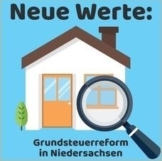 Schmuckgrafik zum Thema "Neue Werte: Grundsteuerreform in Niedersachsen"