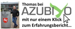 Thomas bei Azubiyo, Link zum Erfahrungsbericht bei www.azubiyo.de