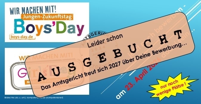 Schmuckgrafik: Der Zukunftstag für 2026 ist ausgebucht.